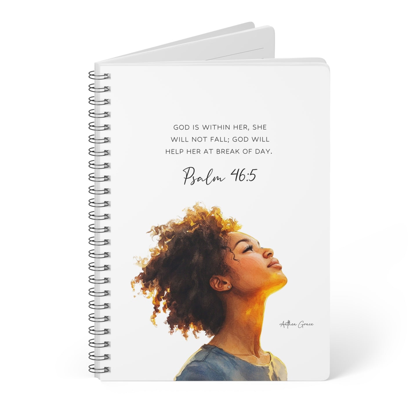 Psalm 46:5 Spiral A5 Notebook
