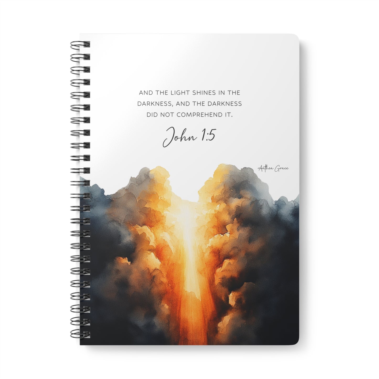 John 1:5 Spiral A5 Notebook