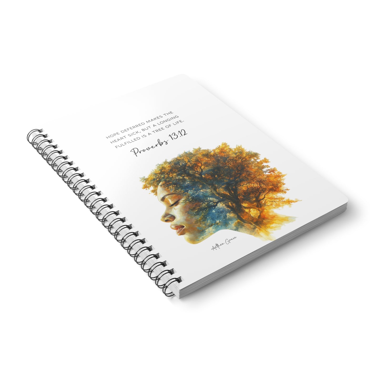 Proverbs 13:12 Spiral A5 Notebook