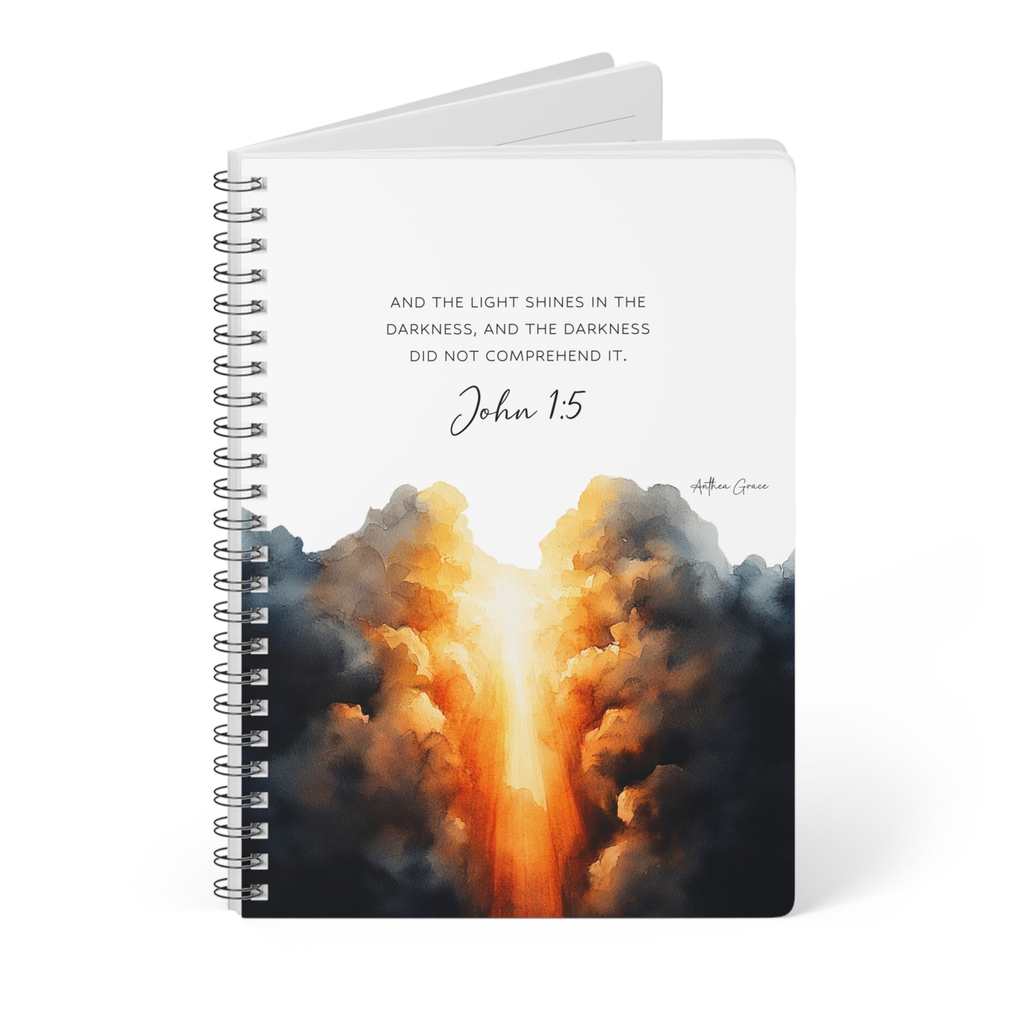 John 1:5 Spiral A5 Notebook