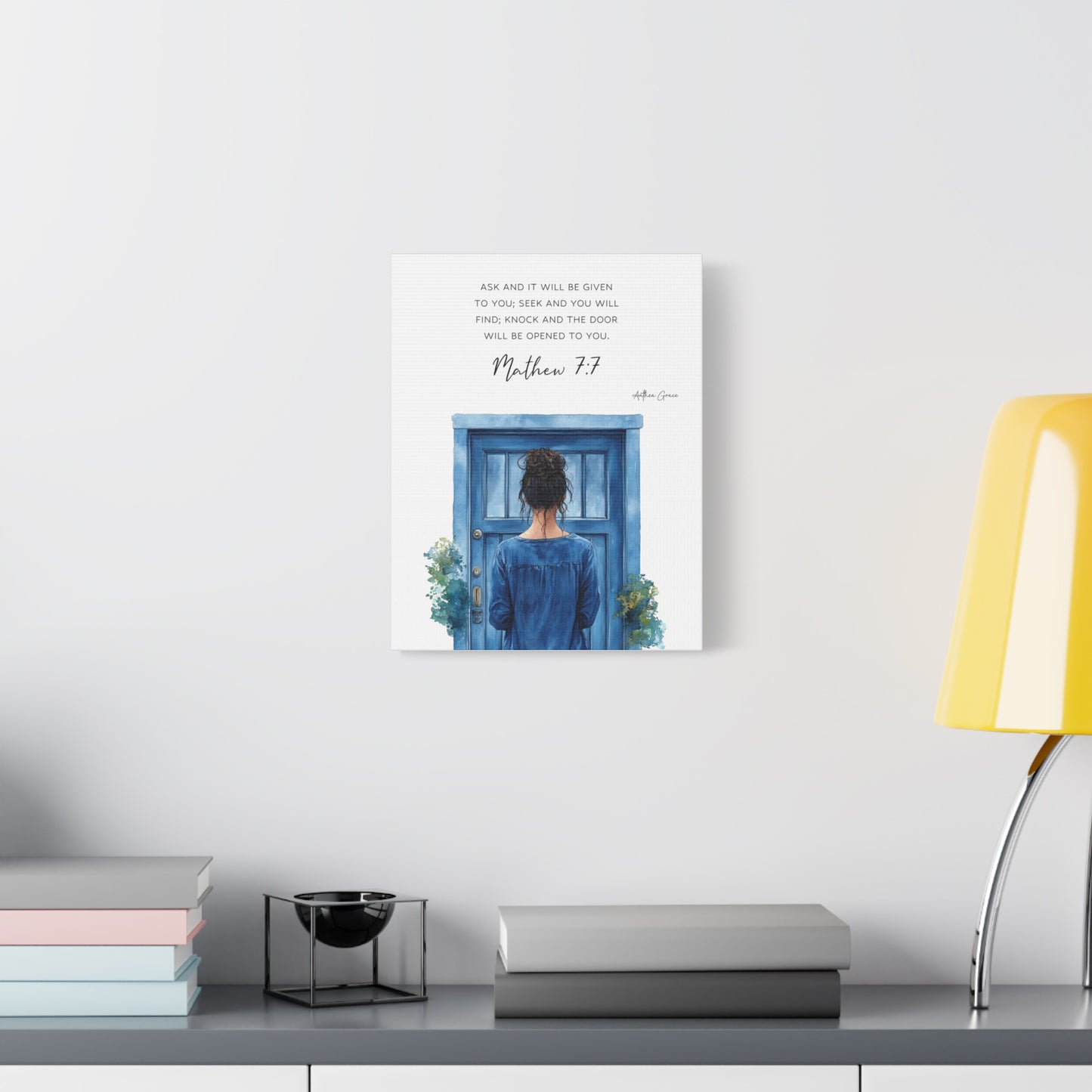Mathew 7:7 Wall Art Canvas