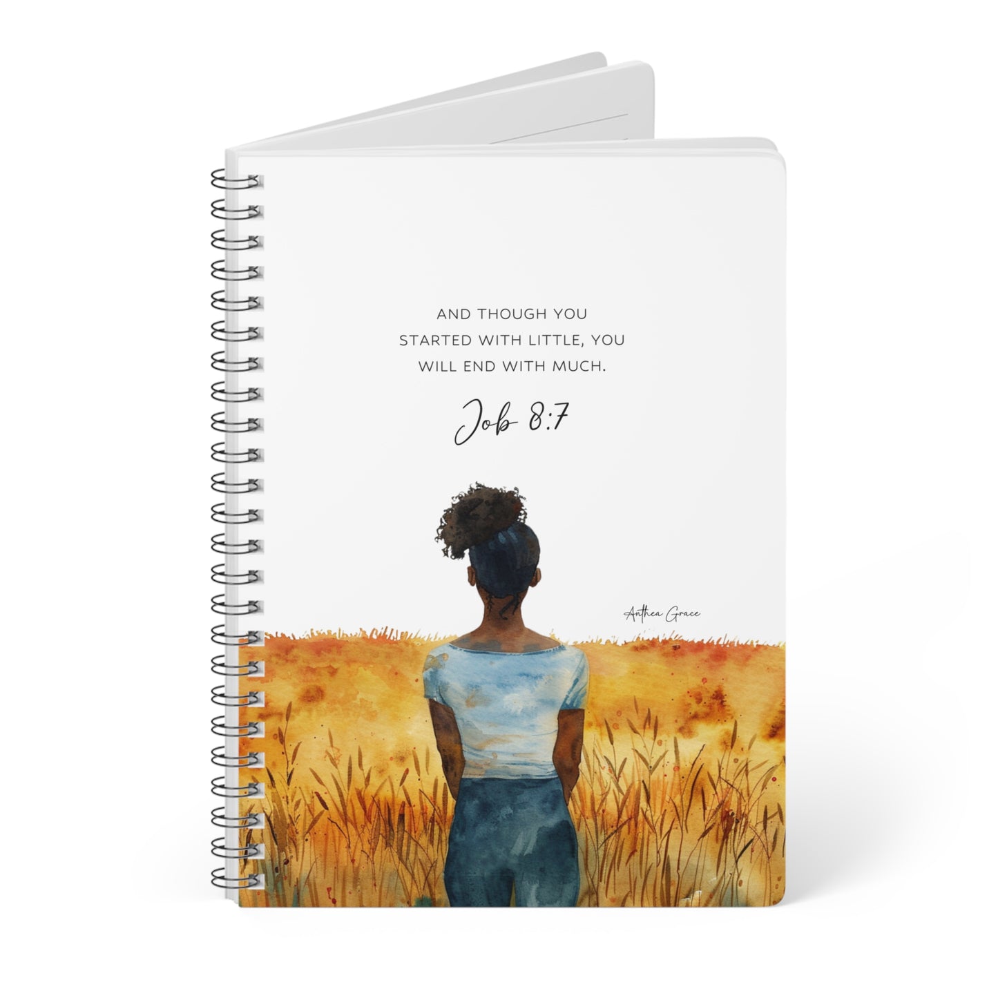 Job 8:7 Spiral A5 Notebook