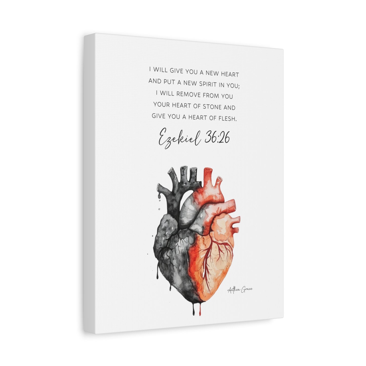 Ezekiel 36:26 Wall Art Canvas