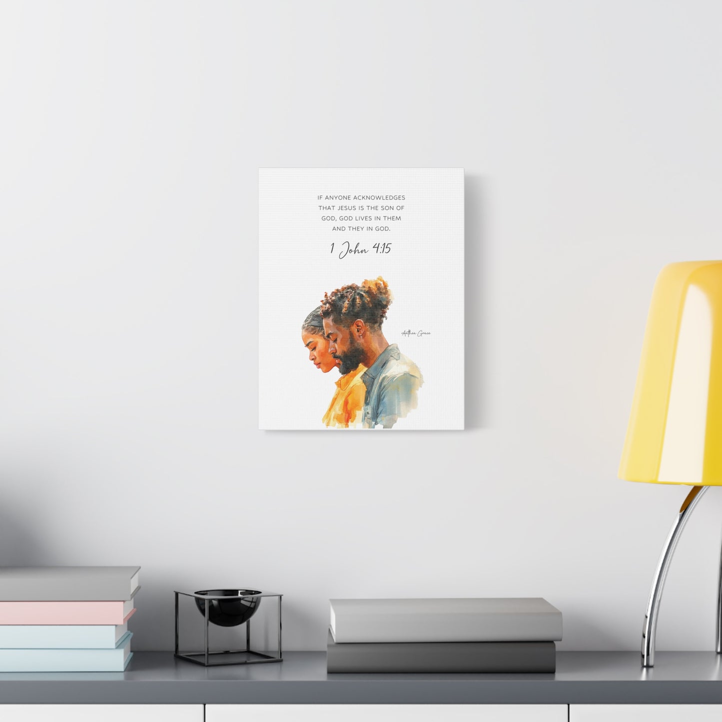 1 John 4:15 Wall Art Canvas