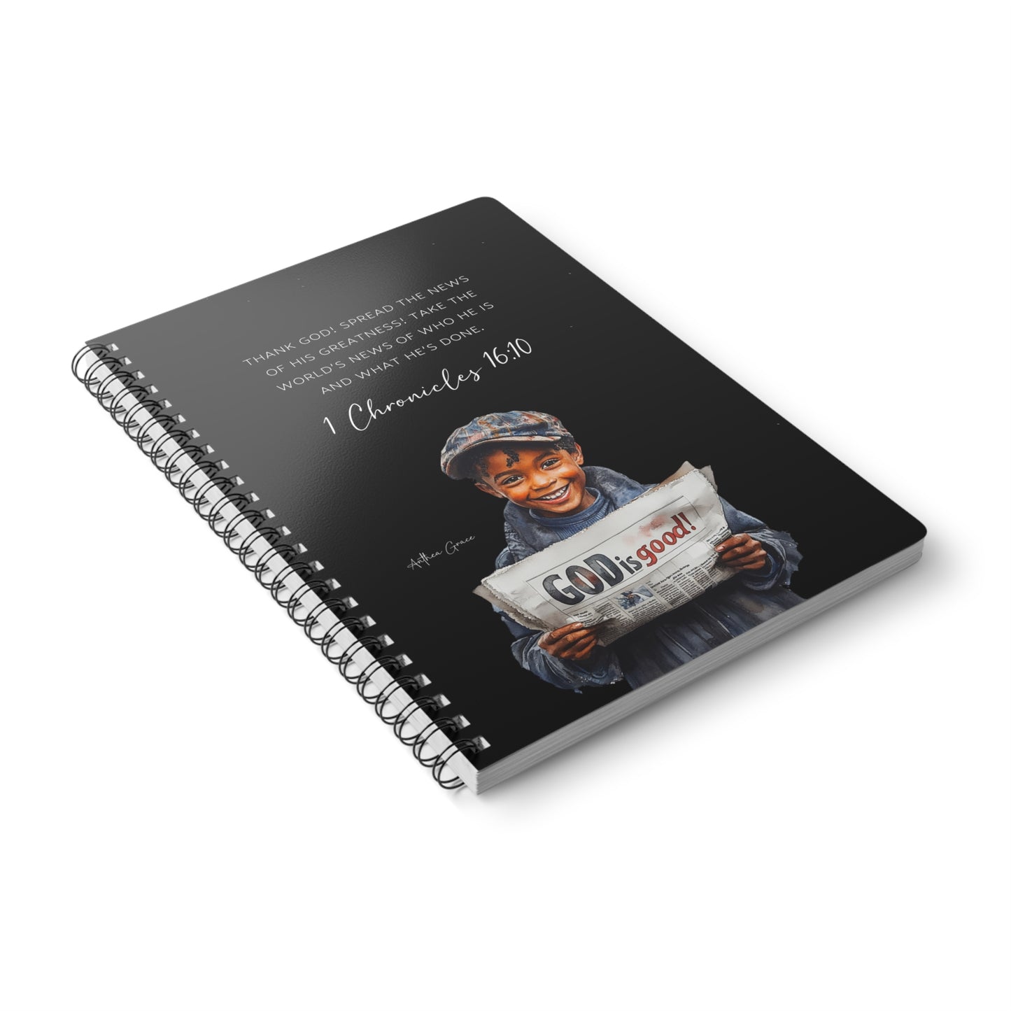 1 Chronicles 16:10 Spiral A5 Notebook