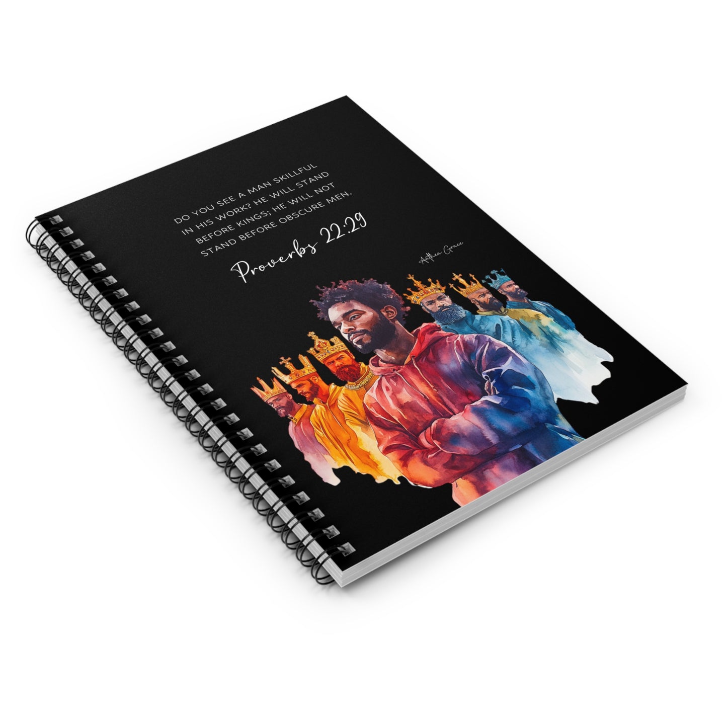 Copy of Inspirational Ruled Notebook - Proverbs 22:29, Motivational Journal, Writing Pad, Affirmation Notebook, Gift for Students, Creative Planner