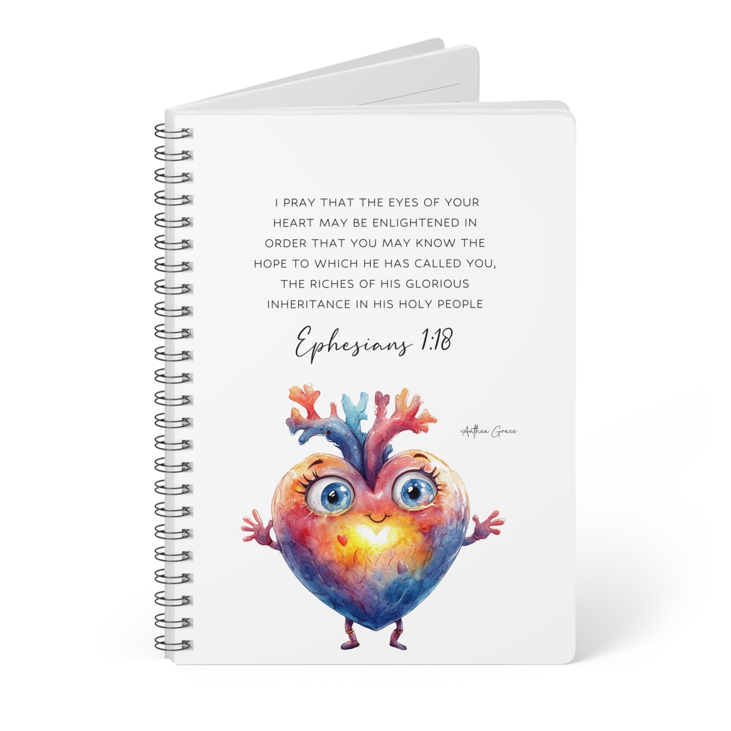 Ephesians 1:18 Spiral A5 Notebook