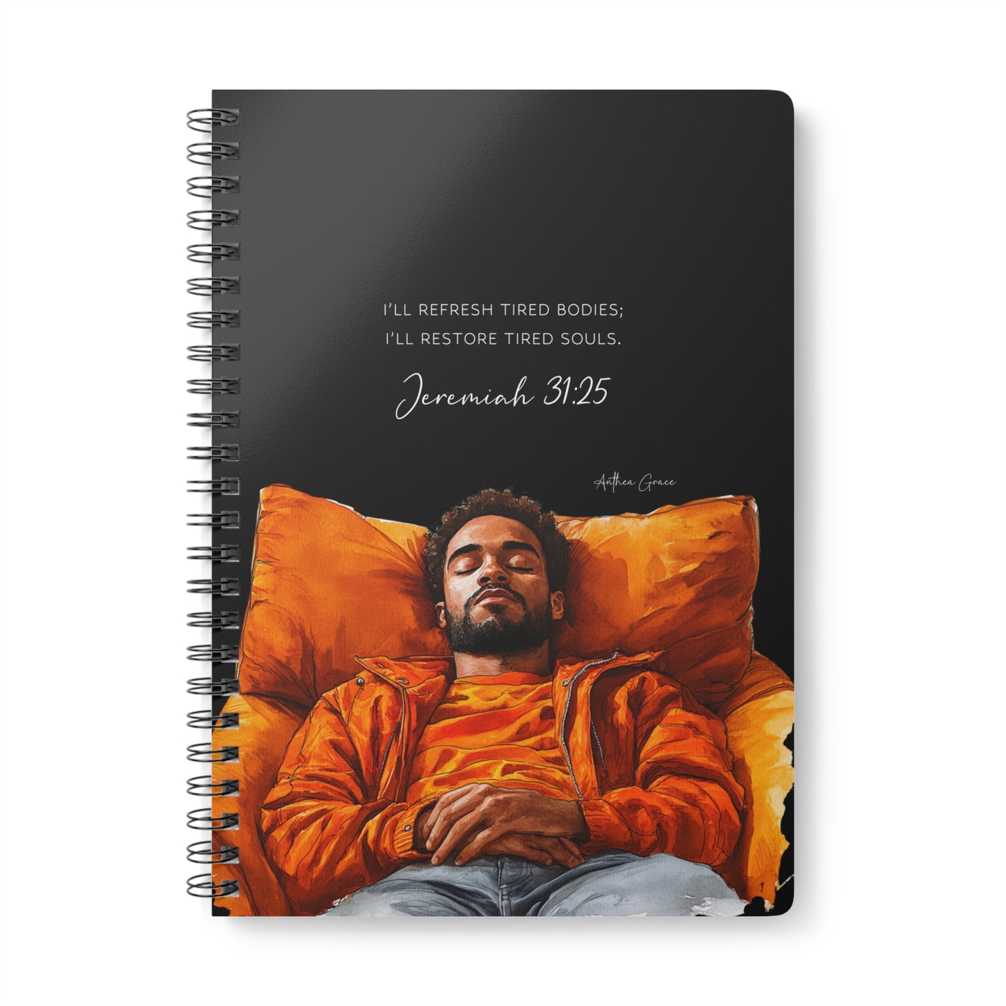 Jeremiah 31:25 Spiral A5 Notebook