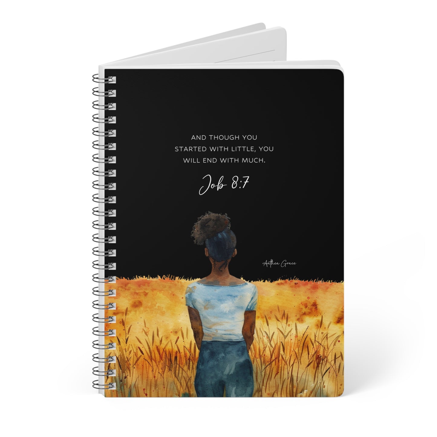 Job 8:7 Spiral A5 Notebook
