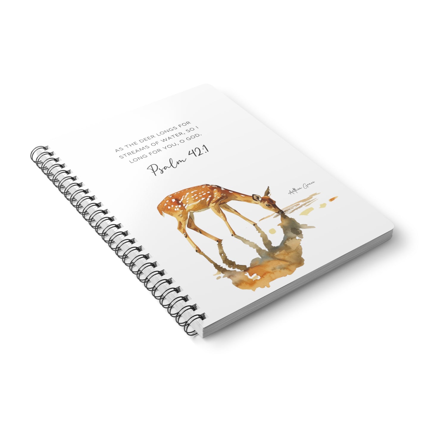 Psalm 42:1 Spiral A5 Notebook