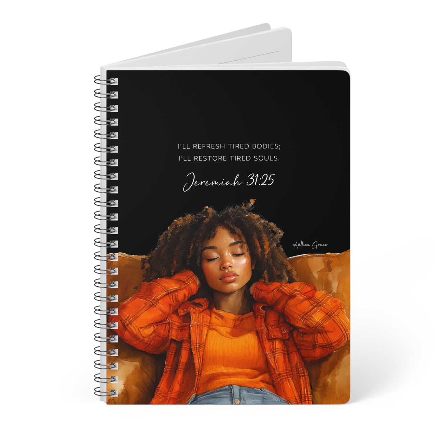 Jeremiah 31:25 Spiral A5 Notebook