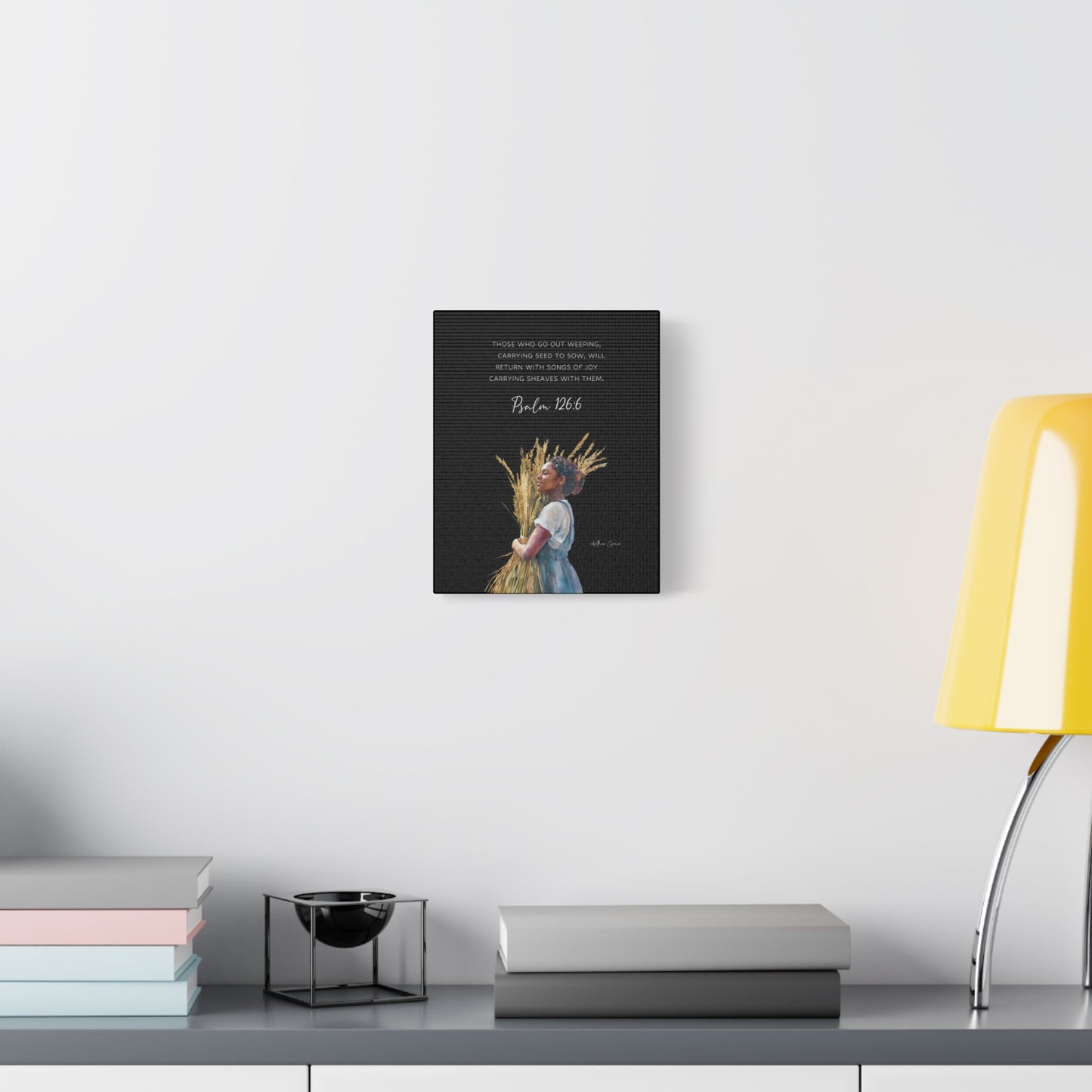 Inspirational Wall Art Canvas, Home Decor, Psalm 126:6, Motivational Gift, Faith-Based Artwork, Uplifting Home Accent