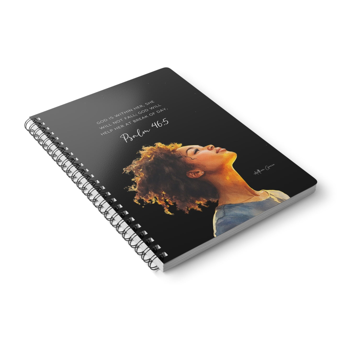 Psalm 46:5 Spiral A5 Notebook