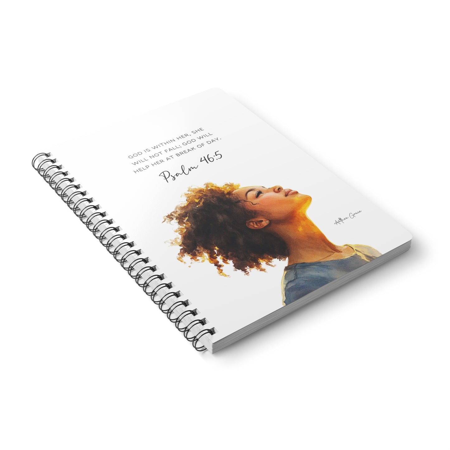 Psalm 46:5 Spiral A5 Notebook