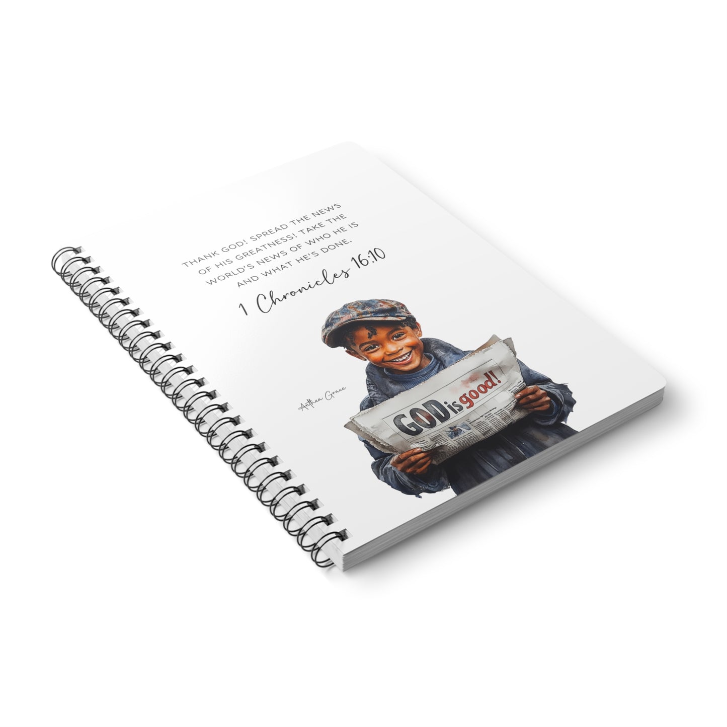 1 Chronicles 16:10 Spiral A5 Notebook