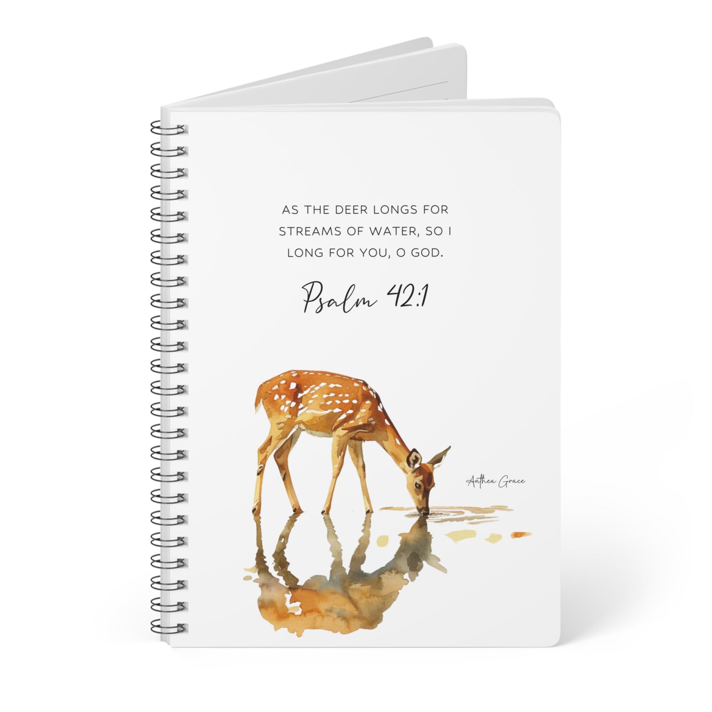 Psalm 42:1 Spiral A5 Notebook