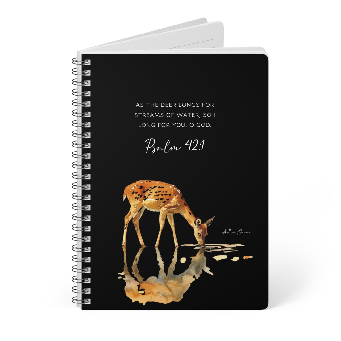 Psalm 42:1 Spiral A5 Notebook
