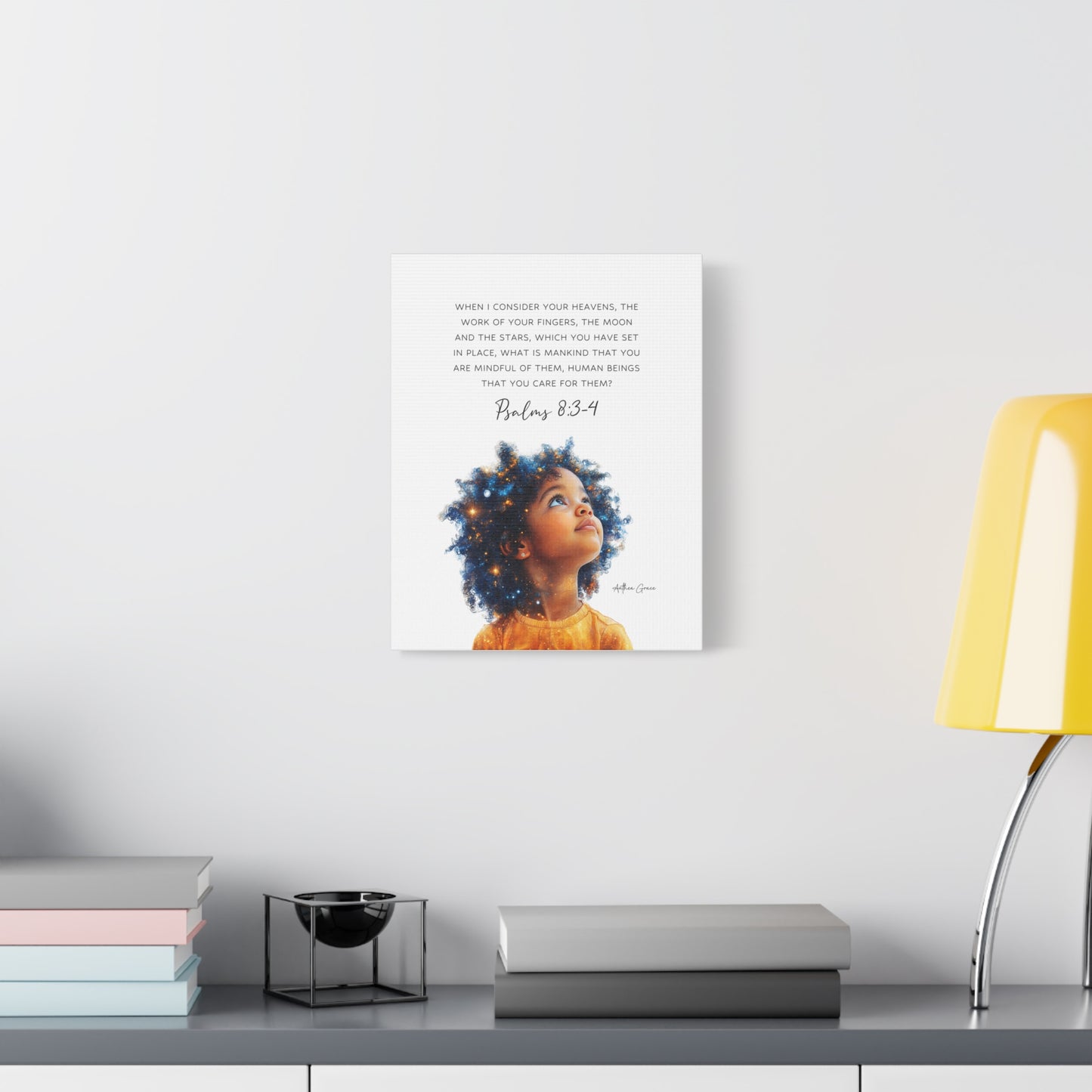 Psalms 8:3-4 Wall Art Canvas