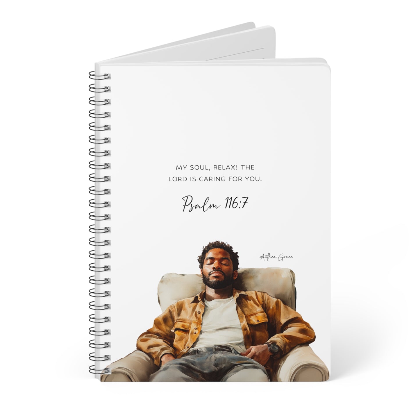 Psalm 116:7 Spiral A5 Notebook