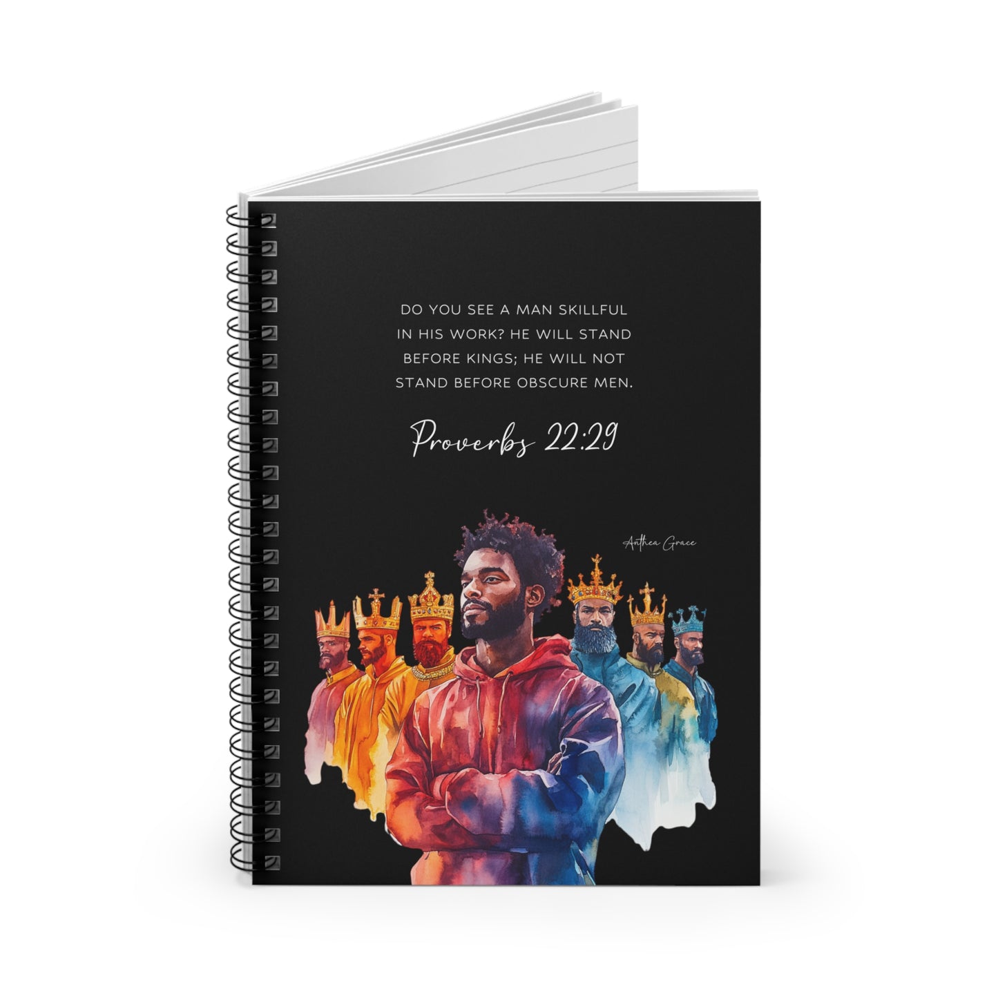 Copy of Inspirational Ruled Notebook - Proverbs 22:29, Motivational Journal, Writing Pad, Affirmation Notebook, Gift for Students, Creative Planner
