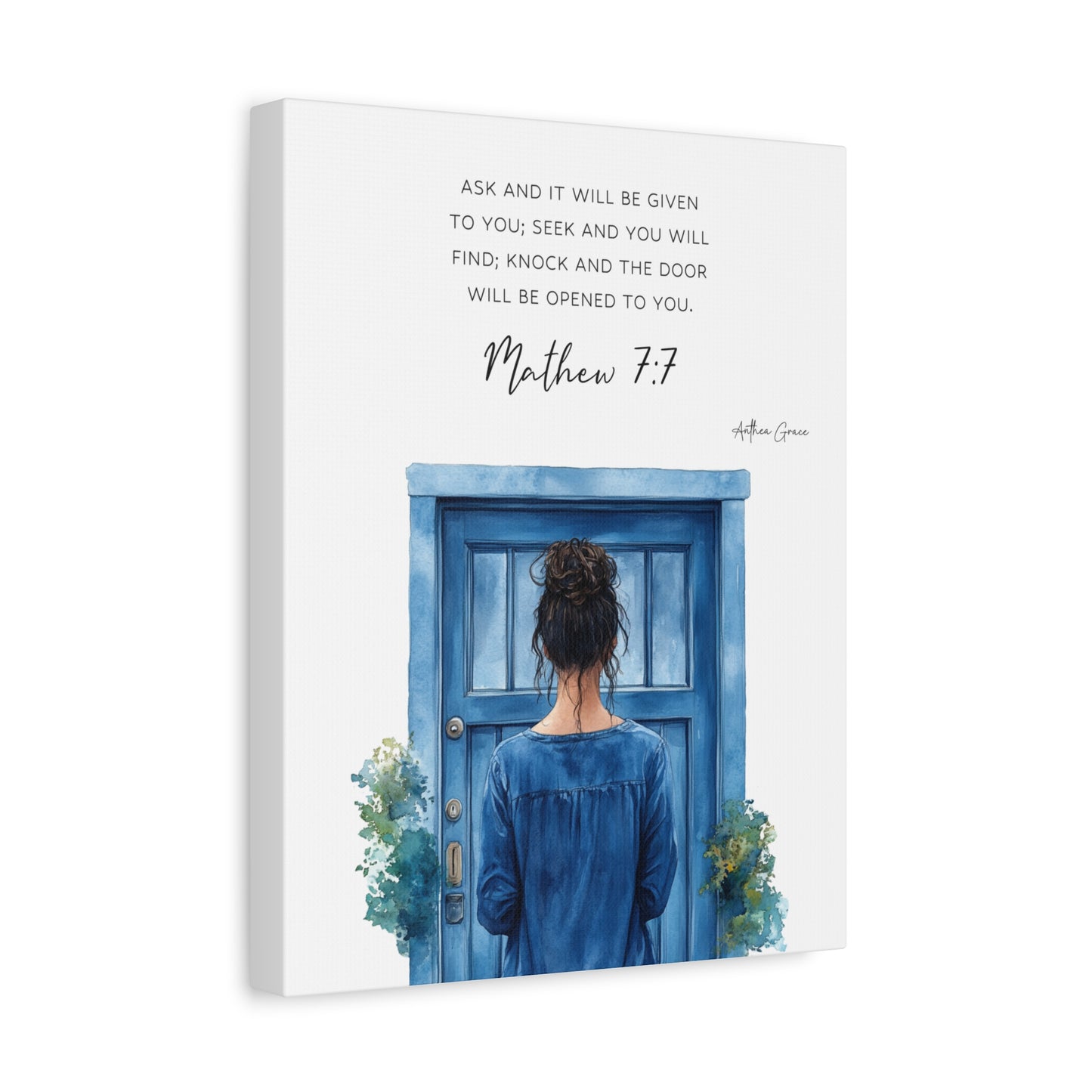 Mathew 7:7 Wall Art Canvas