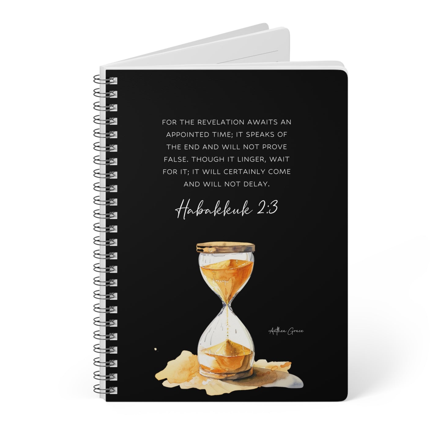 Habakkuk 2:3 Spiral A5 Notebook