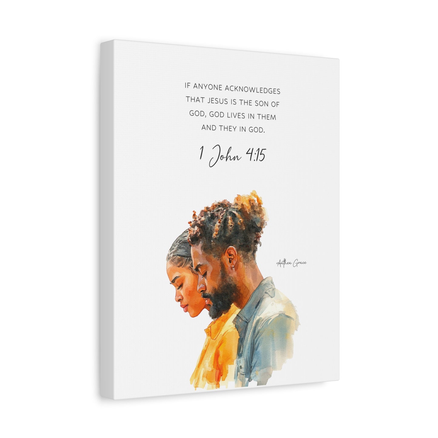 1 John 4:15 Wall Art Canvas