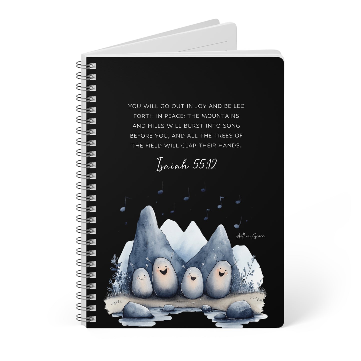 Isaiah 55:12 Spiral A5 Notebook
