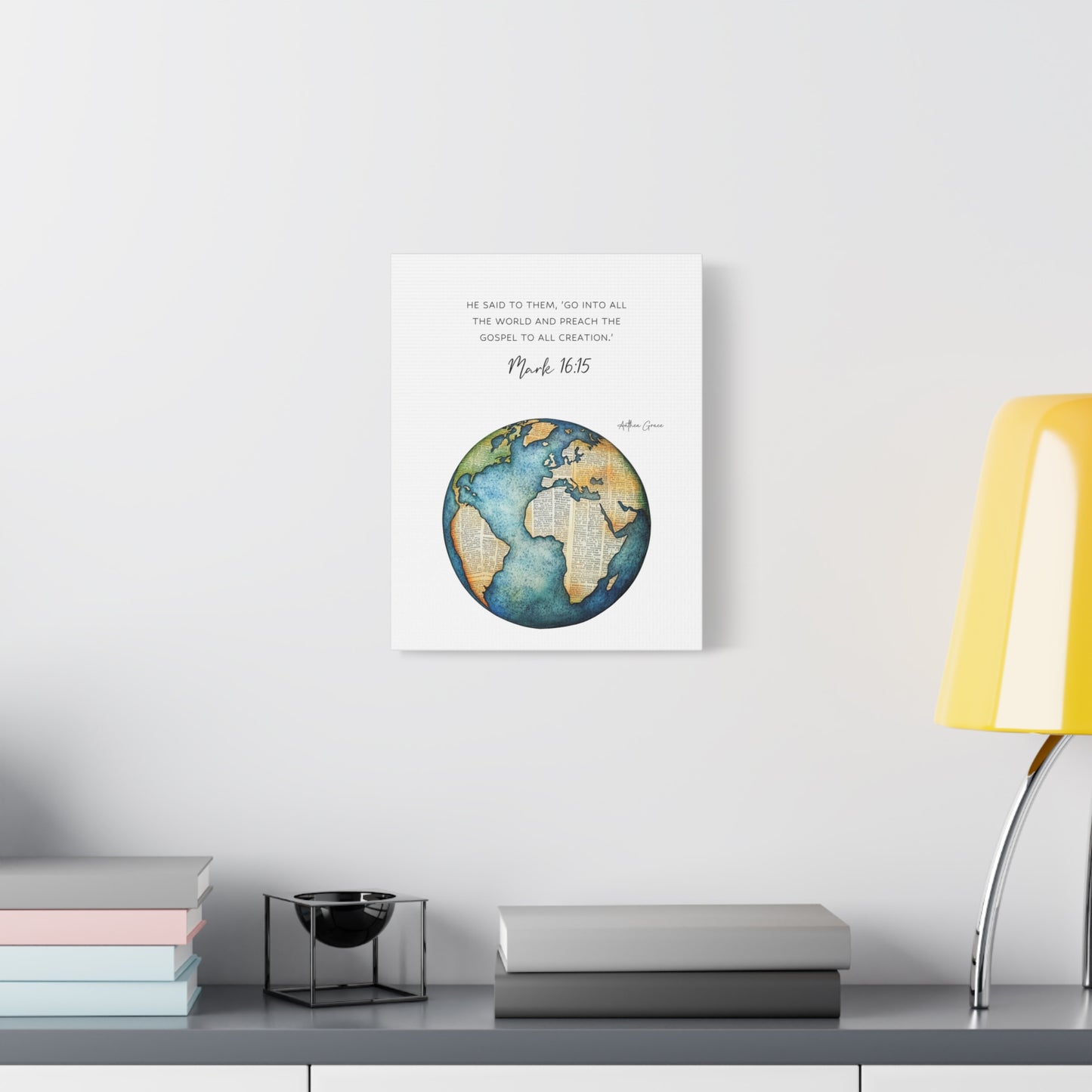 Mark 16:15 Wall Art Canvas