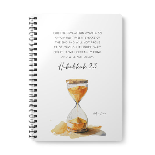 Habakkuk 2:3 Spiral A5 Notebook