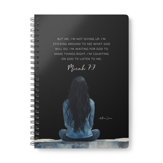 Micah 7:7 Spiral A5 Notebook