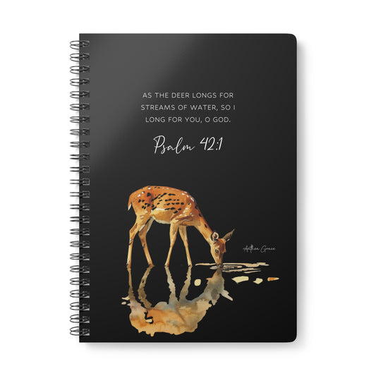 Psalm 42:1 Spiral A5 Notebook