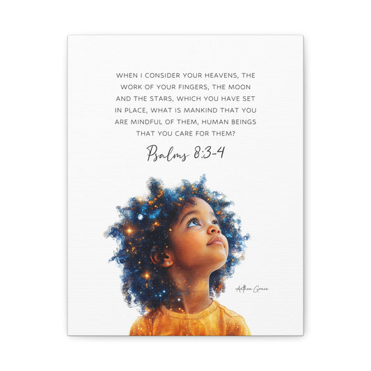 Psalms 8:3-4 Wall Art Canvas