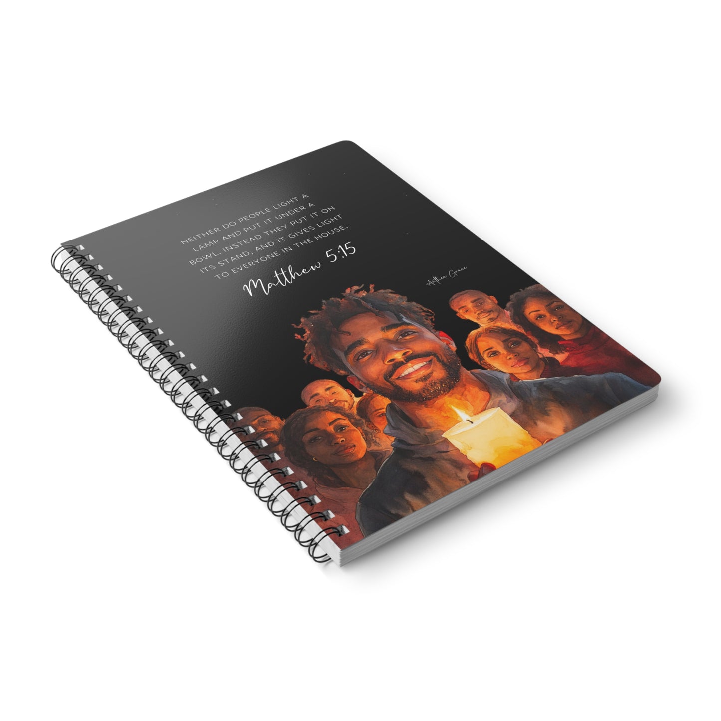 Matthew 5:15 Spiral A5 Notebook