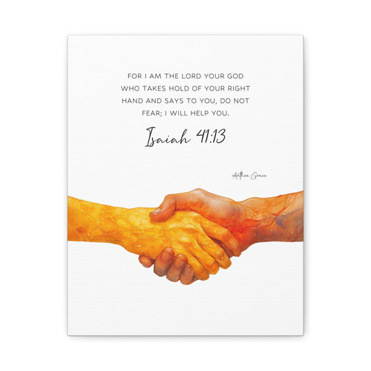 Isaiah 41:13 Wall Art Canvas