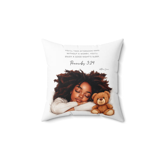 Proverbs 3:24 Cozy Decorative Pillow