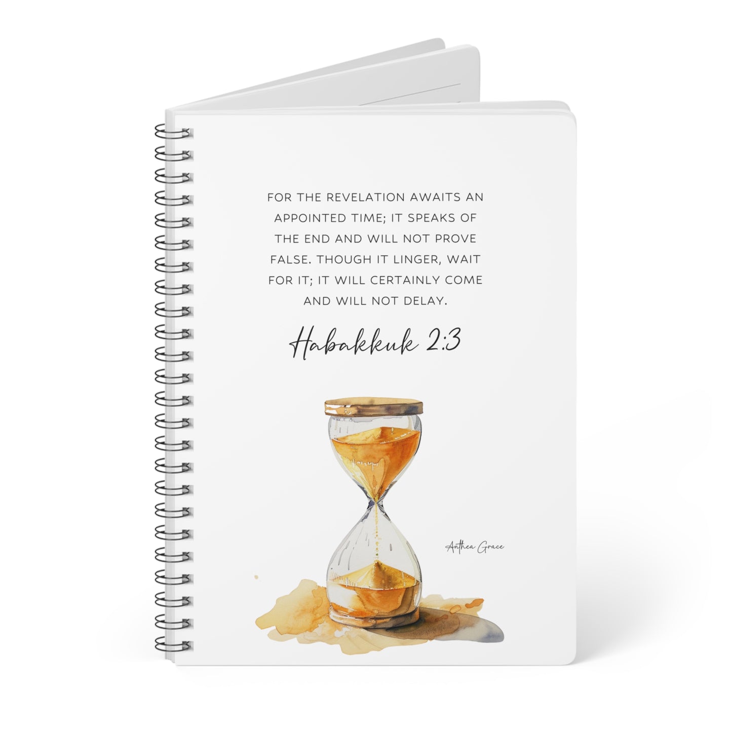 Habakkuk 2:3 Spiral A5 Notebook