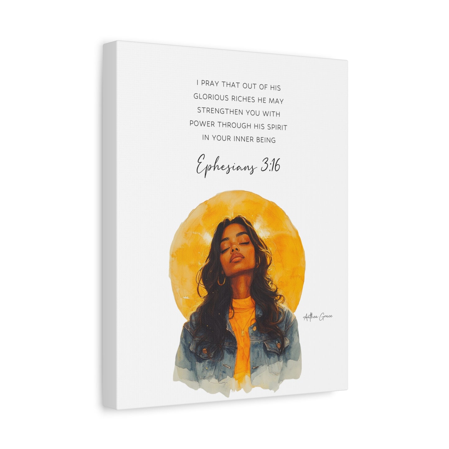 Ephesians 3:16 Wall Art Canvas