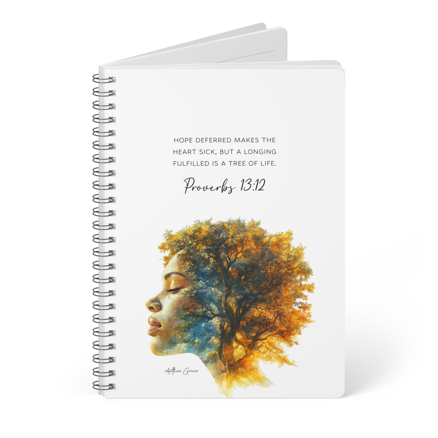 Proverbs 13:12 Spiral A5 Notebook