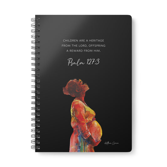 Psalm 127:3 Spiral A5 Notebook