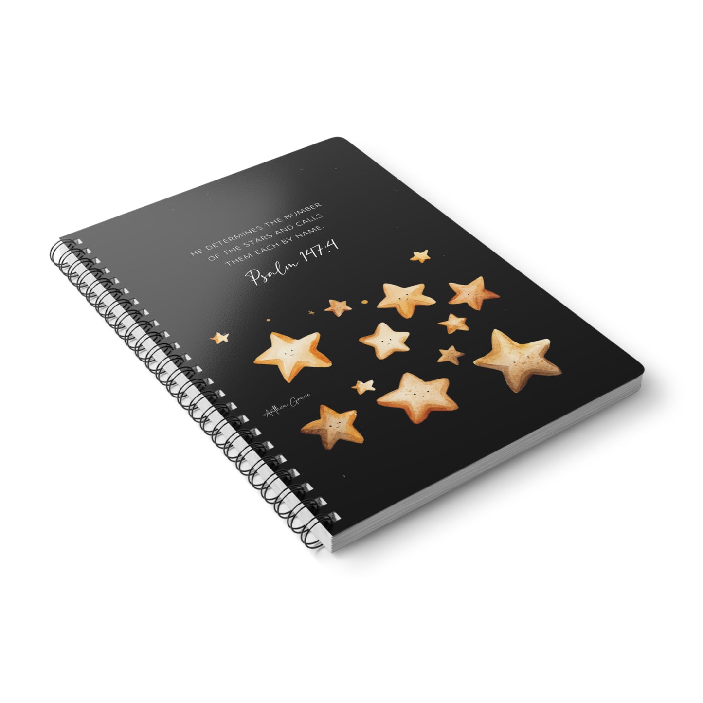 Psalm 147:4 Spiral A5 Notebook
