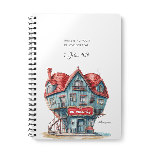 1 John 4:18 Spiral A5 Notebook