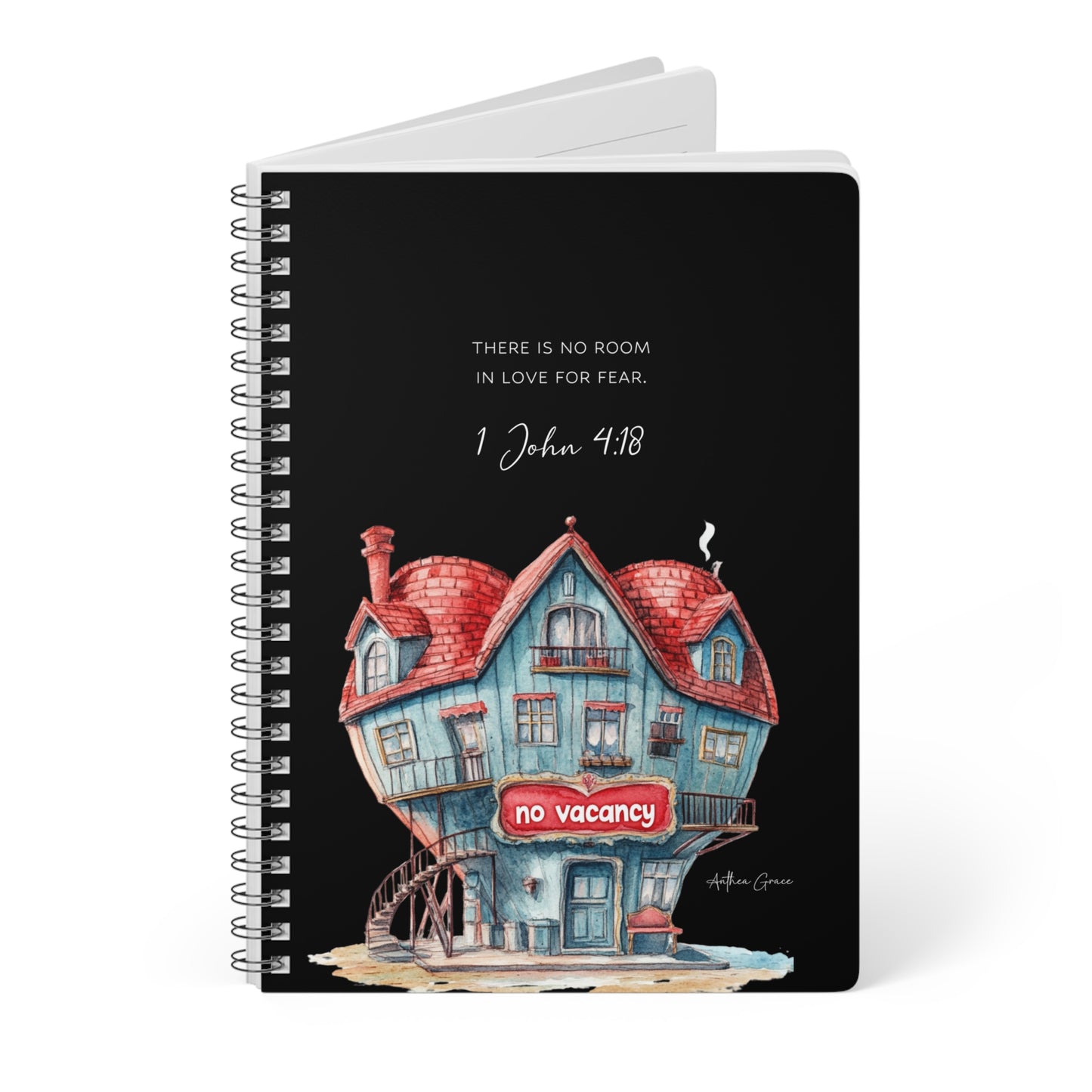 1 John 4:18 Spiral A5 Notebook