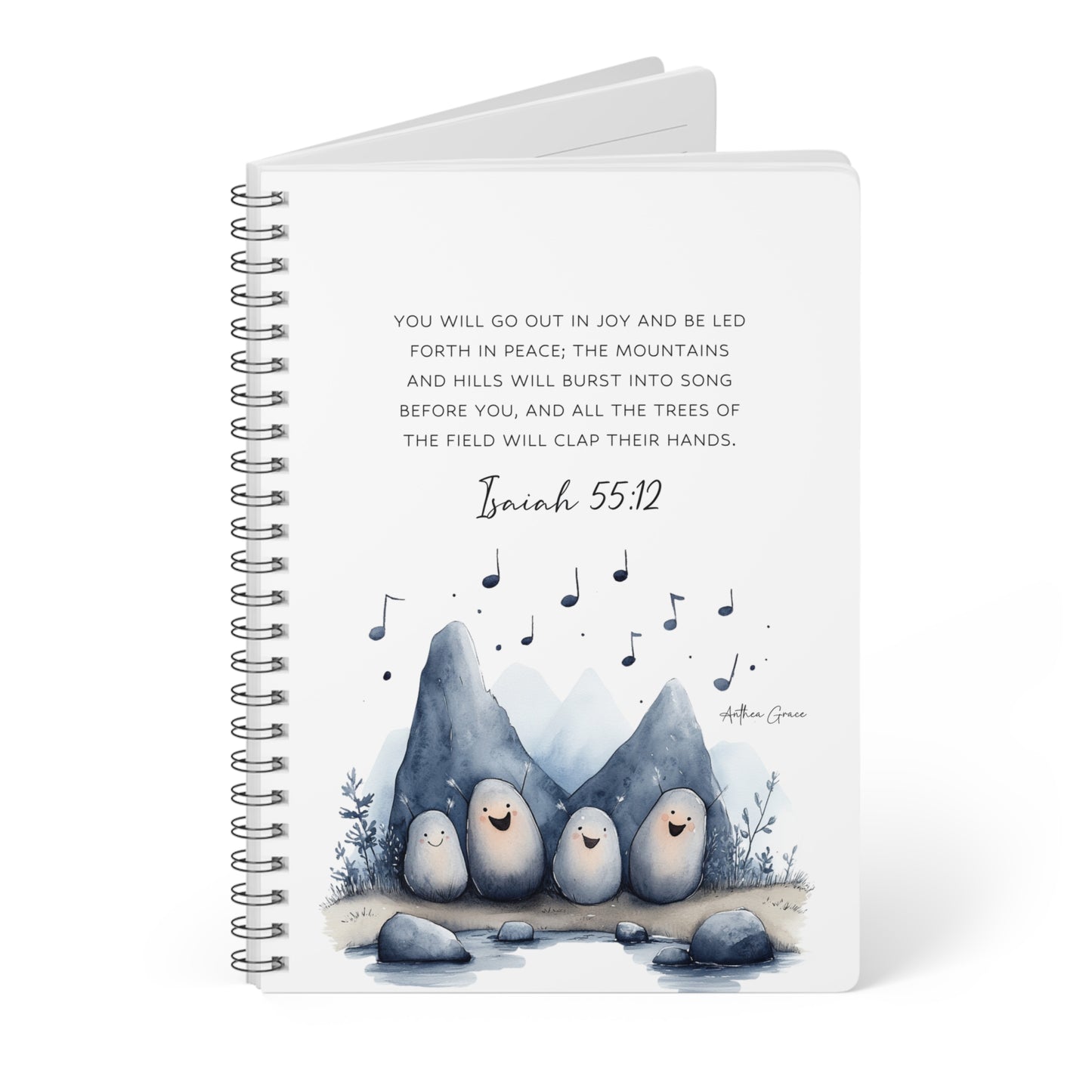 Isaiah 55:12 Spiral A5 Notebook