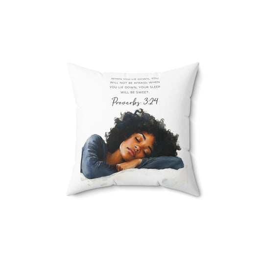 Proverbs 3:24 Cozy Decorative Pillow
