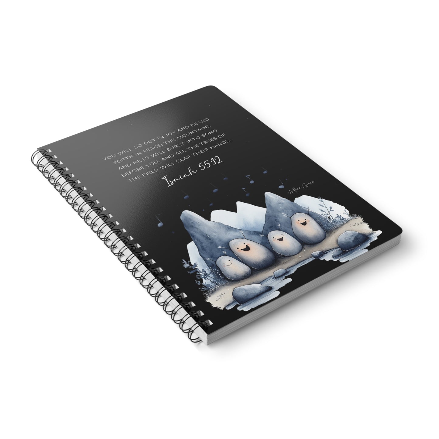 Isaiah 55:12 Spiral A5 Notebook