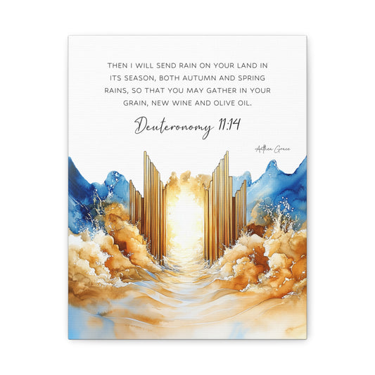 Deuteronomy 11:14 Wall Art Canvas