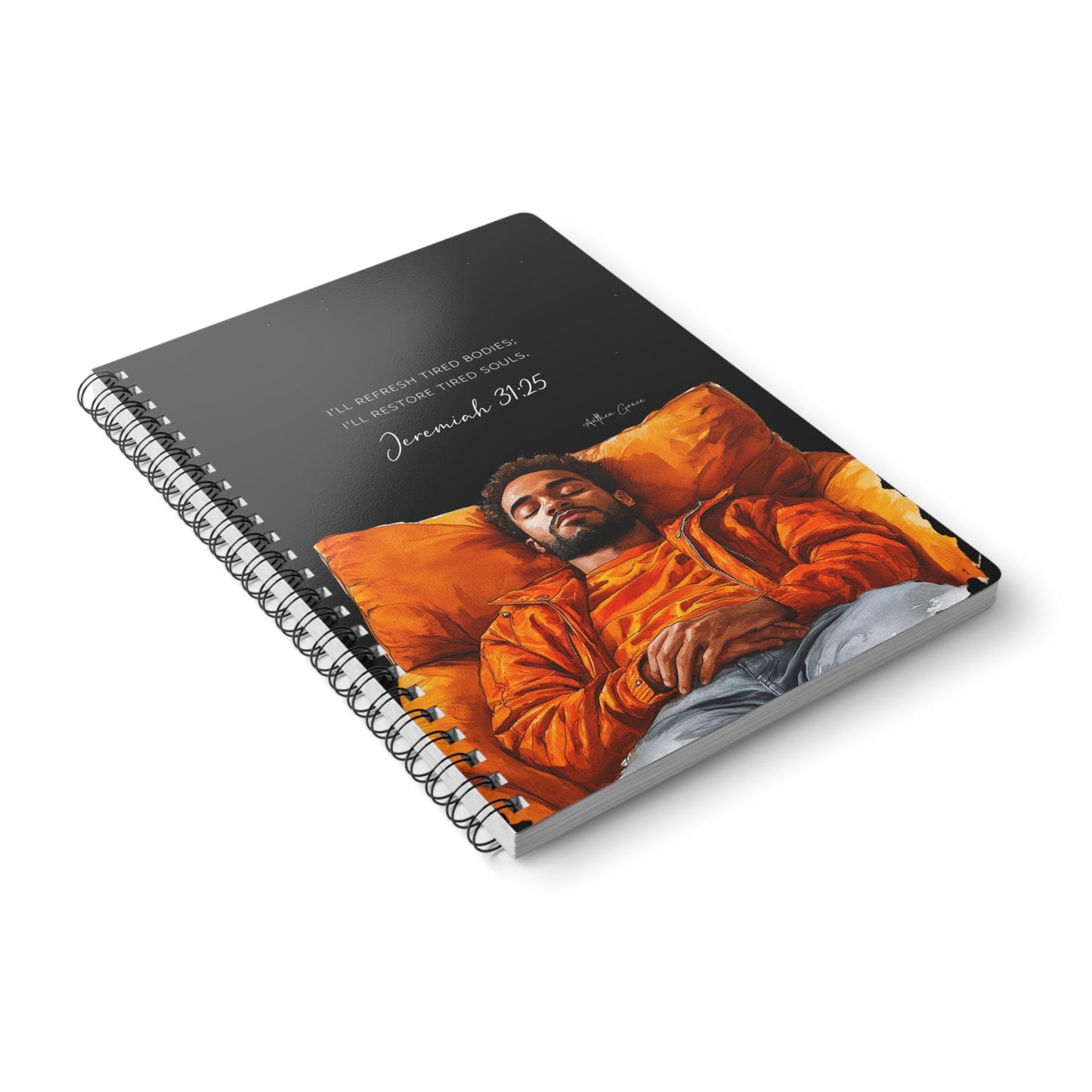 Jeremiah 31:25 Spiral A5 Notebook