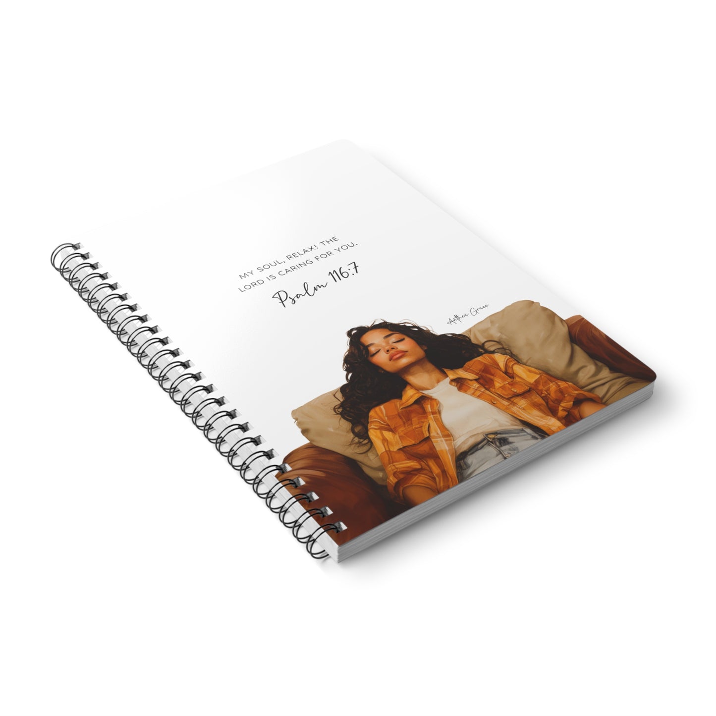 Psalm 116:7 Spiral A5 Notebook