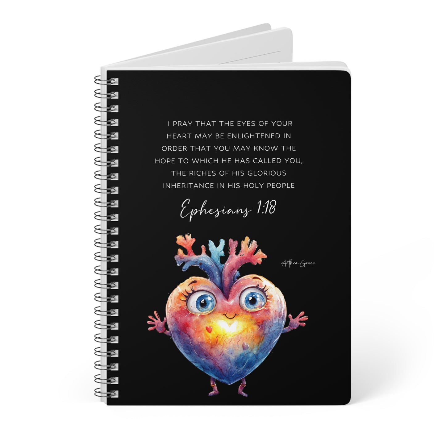 Ephesians 1:18 Spiral A5 Notebook